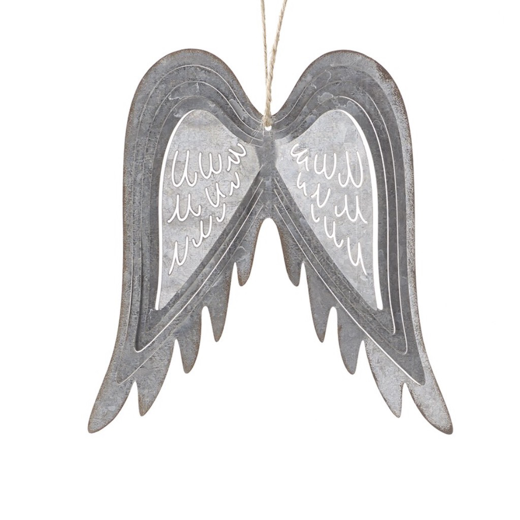 Silver angel wings decoration - Cabana